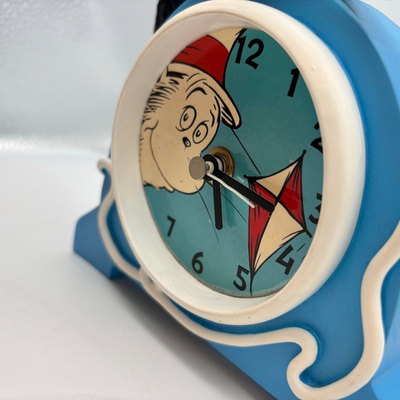 Dr. Seuss The Cat in the Hat Tabletop/Hanging Ceramic Unique Clock - Picture 4 of 16